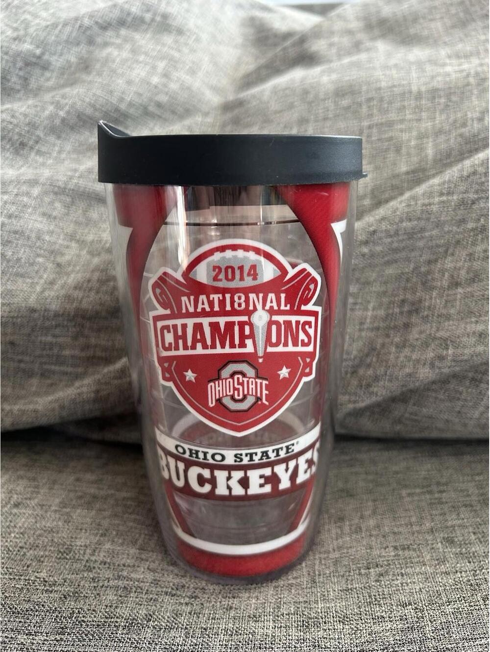 Tervis Tumbler Ohio State Buckeyes 2014 8x National Champions Cup 16 Oz Red Lid
